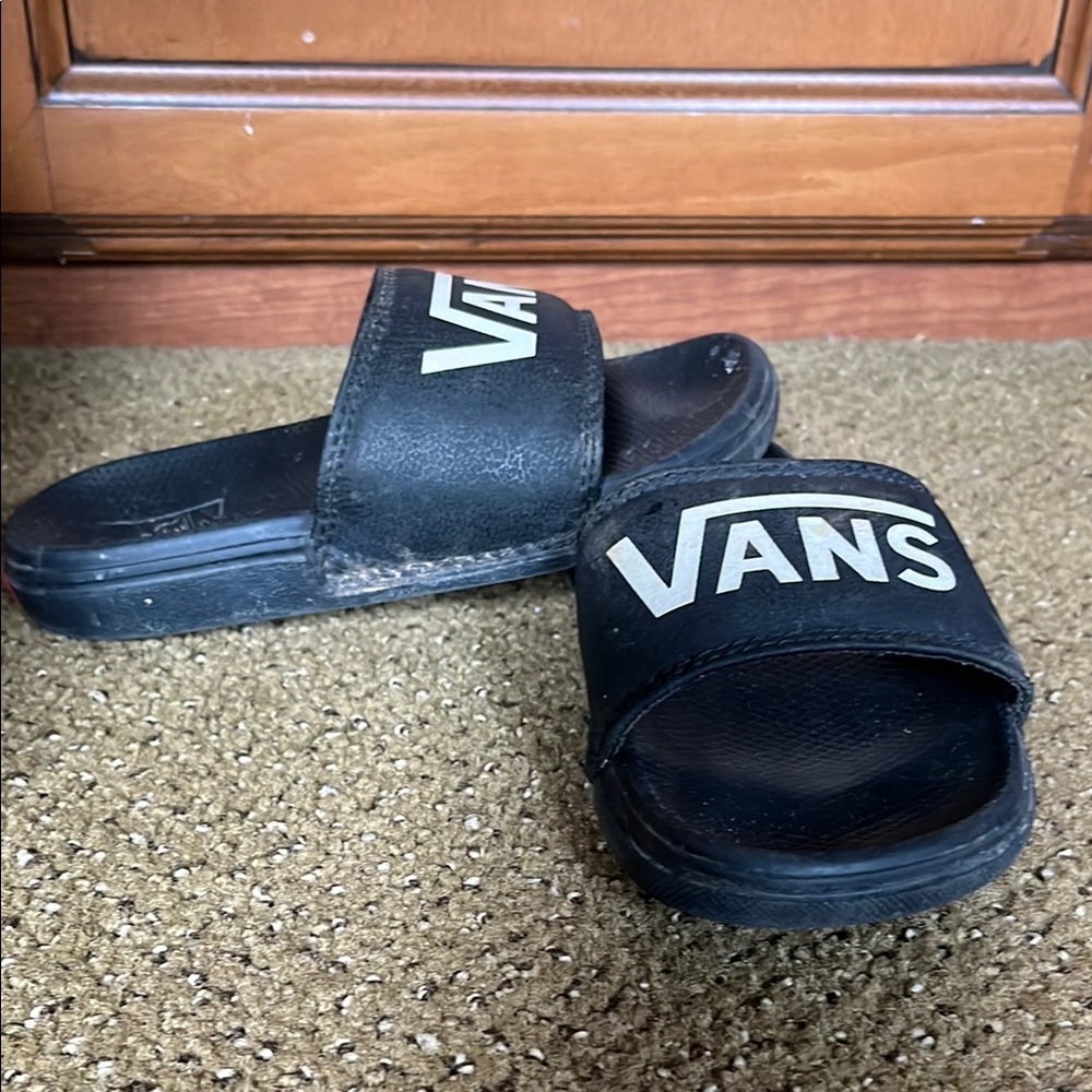 Vans Kids Black Slide Sandals